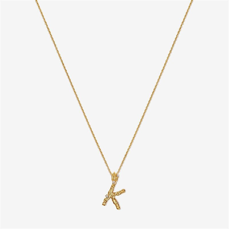 Gold Letter Initial Necklace