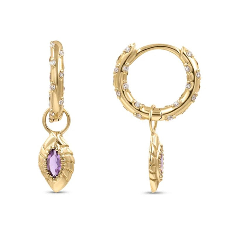 925 Sterling Silver Purple Gem CZ Necklace - Uniqueraritiesjewelry