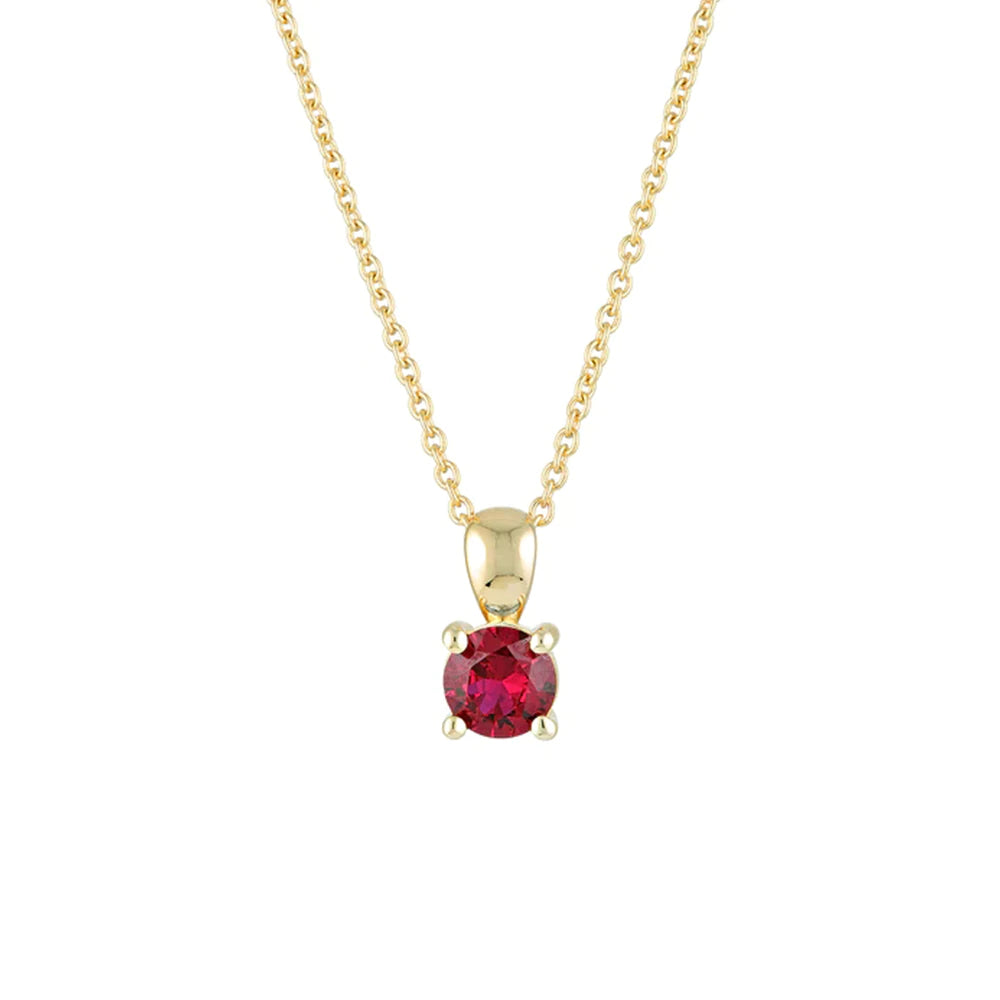 925 Sterling Silver Birthstone CZ Necklace - Flowerlovejewelry